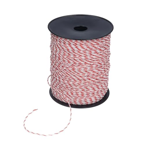 linearantrieb 200/500 m Rolle Elektrozaunseil Polywire mit Stahlseil for Draht mit extrem niedrigem Widerstand und Zubehör(2mmx200m) von AIRUIXI
