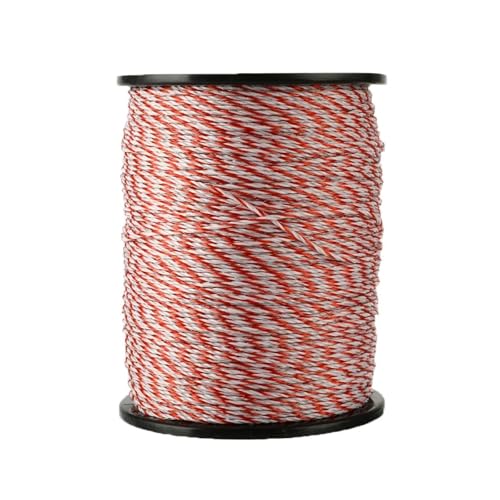 linearantrieb 200 m/500 m Rolle Elektrozaunseil Polywire mit Stahlseil for Weiderotationsweide(2mmx500m) von AIRUIXI