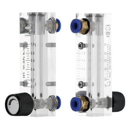 linearantrieb LZM-4T Acrylrohr-Durchflussmesser, Plattenmontage, einstellbarer Rotameter zur Flüssigkeitsmessung mit Regelventil(L-40-400ML-min-6mm) von AIRUIXI