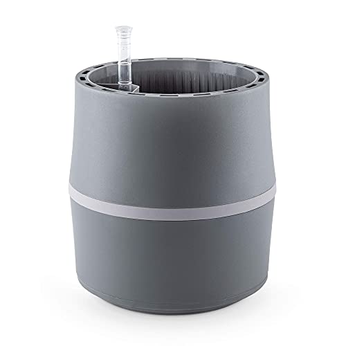 AIRY System S mit 3L Base Substrat • Biologischer Luftreiniger filtert Schadstoffe, Allergene & Gerüche • Für Räume mit ca. 10qm • 0,8L Wassertank & Wasseranzeige • 1317 anthrazit-grau von AIRY