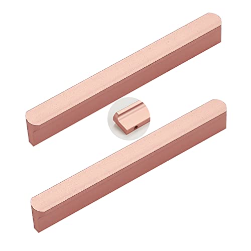 2 Stück Möbelgriffe Aluminiumlegierung Schrankgriffe Roségold Türgriff Profilgriff SchubladenKnöpfe Zugknöpfe für Schlafzimmer Küche Kleiderschrank Relinggriffe (Lochabstand 96mm) von AIRYLI