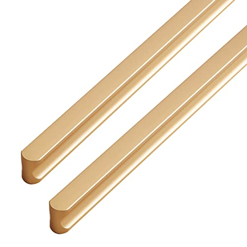 2 Stück Profilgriff Aluminiumlegierung Schrankgriffe Möbelgriff SchubladenKnöpfe Türgriff Zugknöpfe für Schlafzimmer Küche Kleiderschrank (Länge 1200mm,Gold) von AIRYLI