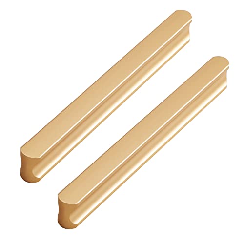 2 Stück Profilgriff Aluminiumlegierung Schrankgriffe Möbelgriff SchubladenKnöpfe Türgriff Zugknöpfe für Schlafzimmer Küche Kleiderschrank (Lochabstand 320mm,Gold) von AIRYLI