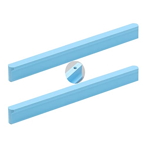 2 Stück Schrankgriffe Blau Möbelgriff Rund T-förmig Profilgriff Aluminiumlegierung SchubladenKnöpfe Türgriff Zugknöpfe für Schlafzimmer Küche Kleiderschrank (Länge 500mm) von AIRYLI