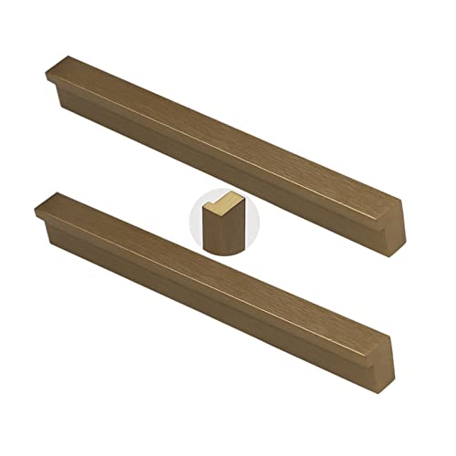 2 Stück Schrankgriffe Bronze Möbelgriff L Form Profilgriff Aluminiumlegierung SchubladenKnöpfe Türgriff Zugknöpfe für Schlafzimmer Küche Kleiderschrank,Mit Schrauben (Hole distance 160mm) von AIRYLI