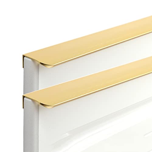 2 Stück Unsichtbarer Möbelgriff Gold Schrankgriffe Versteckt SchubladenKnöpfe Türgriff unsichtbar Hinterschraubgriff für Schlafzimmer Küche Kleiderschrank Profilgriff (Länge 1200mm) von AIRYLI