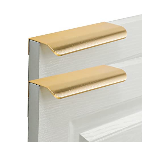 2 Stück Unsichtbarer Möbelgriff Gold Schrankgriffe Versteckt SchubladenKnöpfe Türgriff unsichtbar Hinterschraubgriff für Schlafzimmer Küche Kleiderschrank Profilgriff (Länge 150mm) von AIRYLI