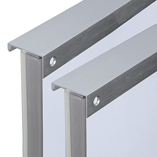 2 Stück unsichtbar Schrankgriffe Möbelgriff silber Versteckt SchubladenKnöpfe Modernes Türgriff Hinterschraubgriff für Schlafzimmer Küche Kleiderschrank Profilgriff (Länge 1000mm) von AIRYLI