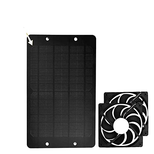 Abluftventilator, 10W Solar Panel Kit 10W 12V Wasserdichtes Solarbetriebenes Dual Fan Kit Ventilator Abluftventilator For Hundehühnerhaus Gewächshäuser Schuppen von AIRYSSFU