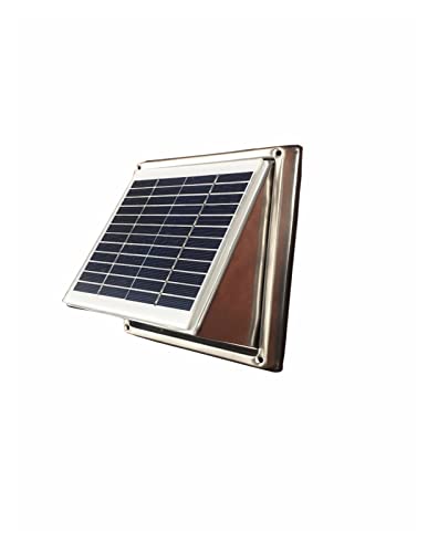 Abluftventilator, 68cfm Solar-Wandventilator 2,5 W Edelstahl Luftkanal Durchmesser 120 Mm Ventilator For Schuppen Braucht Starken Sonnenschein, Um Zu Funktionieren von AIRYSSFU