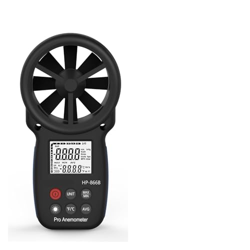 Anemometer, Anemometer Windgeschwindigkeit und Temperatur, Windchill-Anzeige, Handgerät, aktuell/durchschnittlich/maximal/min, LCD Anemometer, Anemometer Windgeschwindigkeit und Temperatur, Windchill-Anzeige, Handgerät, aktuell/durchschnittlich/maximal/min, LCD von AIRYSSFU