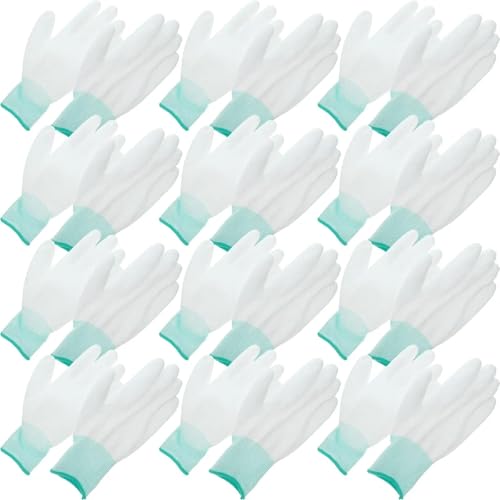 Antistatik-Eliminator, 12PCS Antistatische Nylonhandschuhe Polyester PU-beschichtet Mechaniker Elektriker Arbeitsschutzhandschuhe for die Elektronik Antistatik-Eliminator, 12PCS Antistatische Nylonhandschuhe Polyester PU-beschichtet Mechaniker Elektriker Arbeitsschutzhandschuhe for die Elektronik von AIRYSSFU