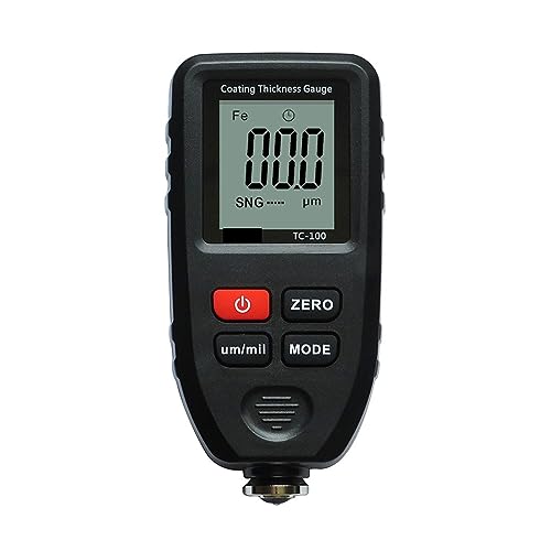 Dickenmessgerät, TC100 Beschichtungsdickenmessgerät, Autolack-Filmdickentester, Messwerkzeug, 0,1 Mikron, 1300 um(Noir) von AIRYSSFU