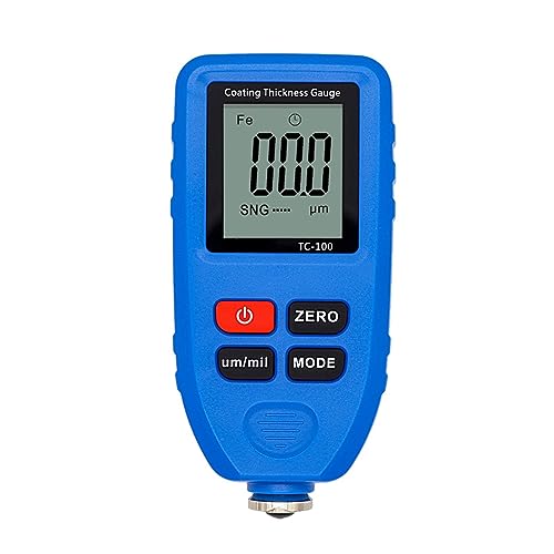 Dickenmessgerät, TC100 Dickenmessgerät, Autolack-Filmdickentester, der FE/NFE misst, zwei manuelle Autolack-Instrumente(Blue) von AIRYSSFU