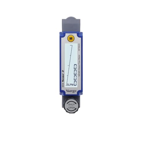 Durchflussmesser, MF6600 Thermischer Massendurchflussmesser, digitaler MEMS-Gasdurchflussmesser mit LCD-Display, RS485-Ausgang, einstellbare hohe Genauigkeit for Luftstickstoff(R2-10-B-A) von AIRYSSFU