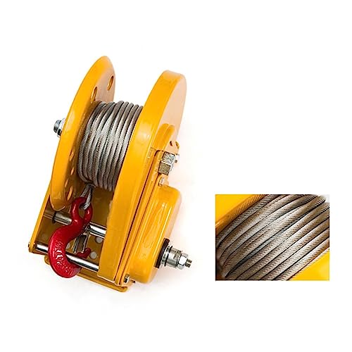 Elektrische Seilwinde, Manueller Windentraktor, 1800LB Zwei-Wege-selbstsichernde kleine Handwinde mit automatischer Bremse Manueller Windentraktor(20M Cable) von AIRYSSFU