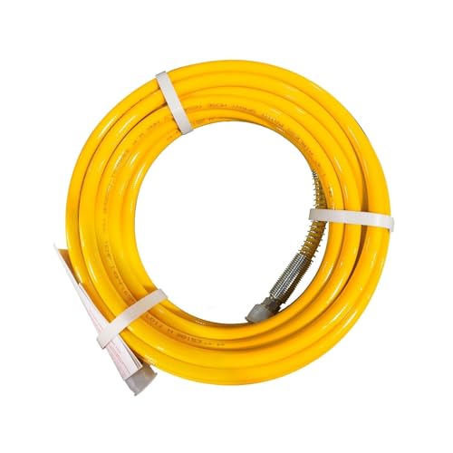 Farbspritzgeräte, Airless-Sprühgerät Ultrahochdruck-Faserschlauch, explosionsgeschützter Stahldraht, Latex-Farbschlauch, Zubehör for Hochdruckschläuche von Farbspritzgeräten(1/4 Fiber Tube 9mYellow) von AIRYSSFU