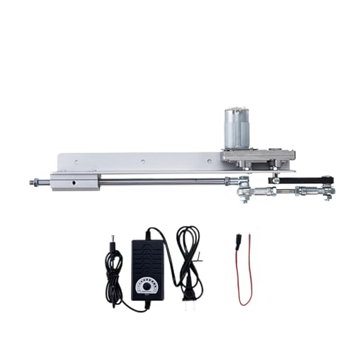 Gate Opener Kit, Hubkolben-Zyklus-Linear-DIY-Motor DC 12 V/24 V Linearantrieb Hub 30–150 mm Getriebe verstellbar teleskopisch mit Geschwindigkeitsregler(24V 8-45rpm,Plug) von AIRYSSFU