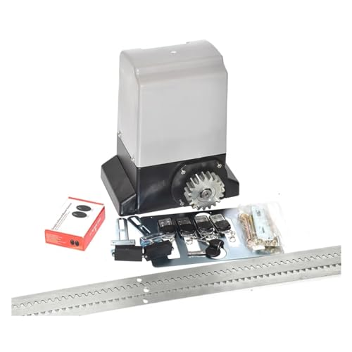 Gate Opener Kit, Mit 4 m oder 5 m langen Stahl-Metallschienen. Hochleistungs-Automatik-AC-Schiebetoröffner for Tormotoren mit bis zu 1200 kg(Kit2) von AIRYSSFU