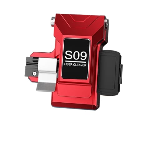 Glasfaser-Trenngerät, S09 Vollautomatisches, hochpräzises, einstufis Glasfaser-Trennrät, optisches Faser-sspleißrät, Schneidmesser(S-09 red) von AIRYSSFU