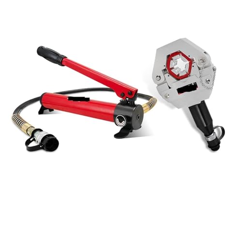 Hydraulische Crimpzange, Hydraulischer Schlauch-Crimper, manueller A/C-Schlauch-Crimper-Satz, Klimaanlagen-Reparatur, Hand-Schlauch-Crimp-Werkzeug(APR-7842 with CP-180) von AIRYSSFU