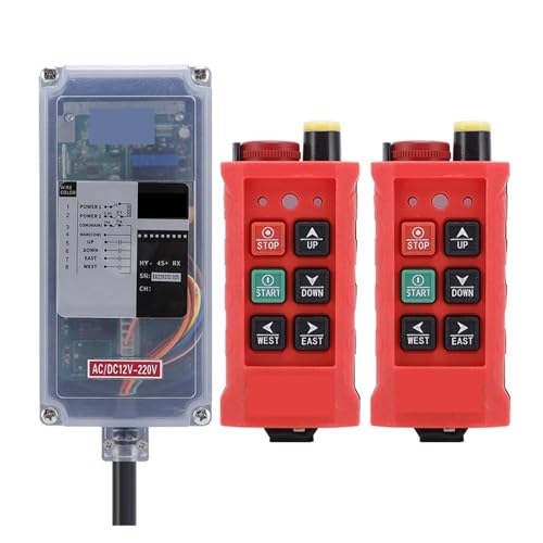 Kransteuerung, 4-Tasten-Einzelgeschwindigkeits-Heckklappen-Hebe-Hydrauliksteuerung-Hebekran-Industrie-Funkfernbedienungs-Heckklappenschalter(A,DC10-30V) von AIRYSSFU