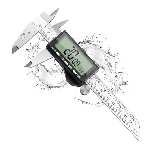 Mikrometer, 150MM 200MM 300MM Digital Caliper Large LCD Screen Caliper Metal Vernier Digit Caliper Gauge Measurement Tool(0-200mm) von AIRYSSFU