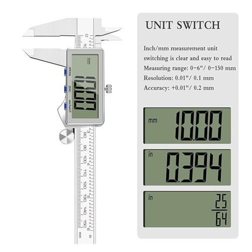 Mikrometer, Digitales DisplayEdelstahl Hochpräzises wasserdichtes elektronisches Messschieber-Mikrometer-Messwerkzeug(028) von AIRYSSFU