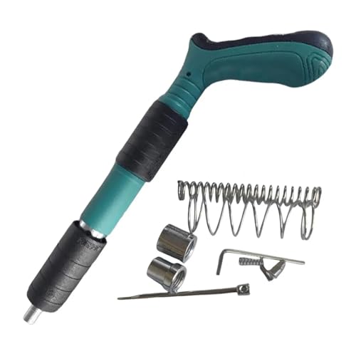 Nagelpistole, Manual Mini Nail Gun Wall Attachment Steel Nail Gun Metal Machining Rivet Gun Tools Adjustable Wall Attachment High Pressure Nail Gun(Green A Set) von AIRYSSFU