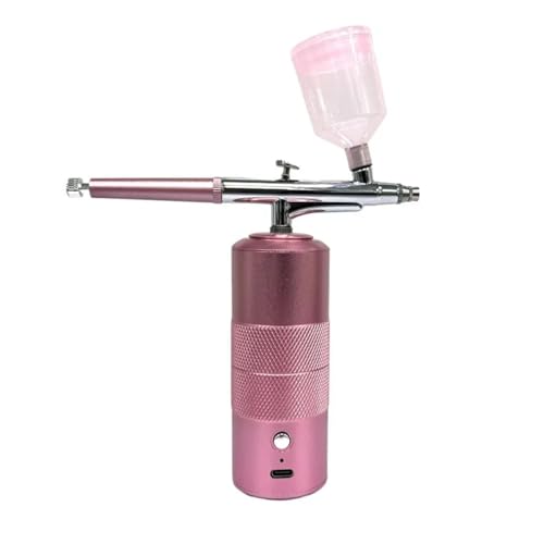 Nagelpistole, Sauerstoff Injektor Nebel Nebel Sprayer Luft Kompressor Kit for Nagel Tattoo Kunst Schönheit Dekoration Farbe Spray Gun Werkzeug(BLUE) von AIRYSSFU