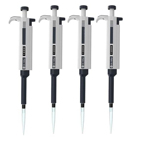 Pipette, Laborpipette Kunststoff Einkanal Digital Einstellbare Mikropipette Laborgeräte Mit Pipettenspitzen(2-20ul) von AIRYSSFU