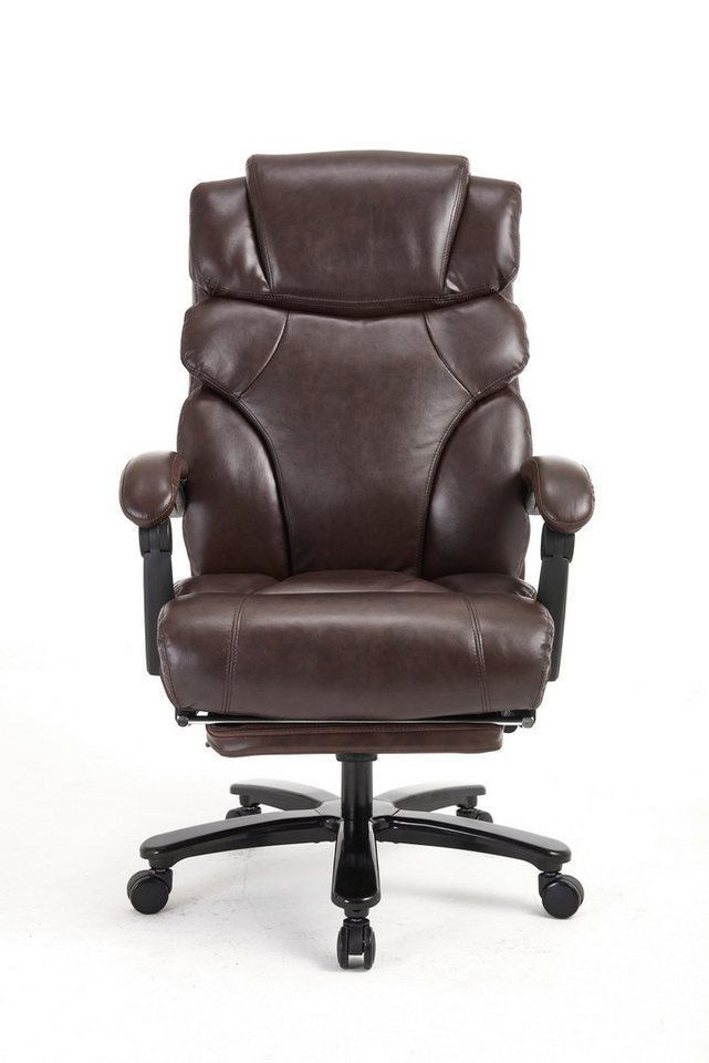 AISALL Bürostuhl Chefsessel PU mit Fußstütze, verstellbare Rückenlehne, PU-Leder (1 St), ergonomischer Schreibtischstuhl, Drehstuhl von AISALL