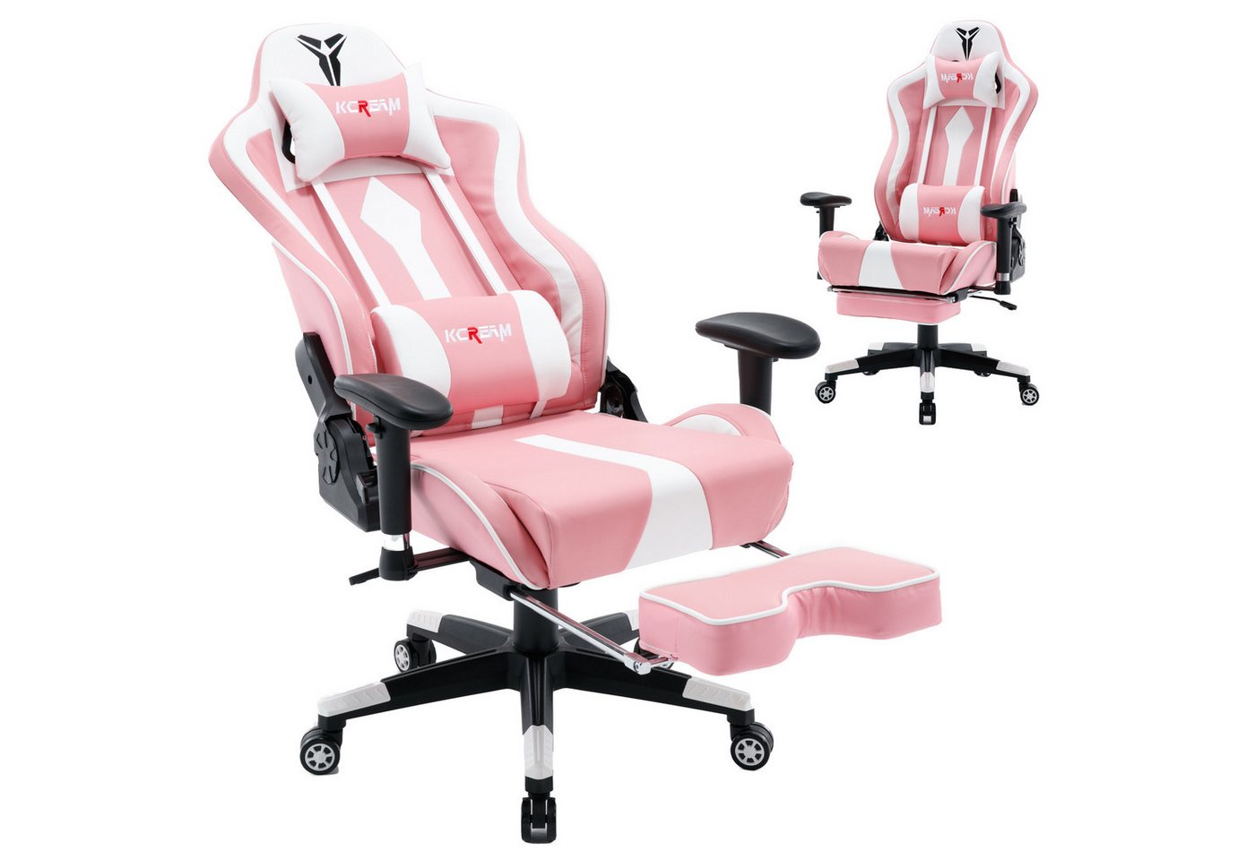 AISALL Bürostuhl Ergonomischer Computerstuhl, 90-155° Verstellbare Rückenlehne (1 St), Schreibtischstuhl mit Fußstütze, 360°-Drehfunktion von AISALL