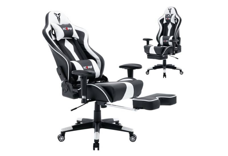 AISALL Bürostuhl Ergonomischer Computerstuhl, 90-155° Verstellbare Rückenlehne (1 St), Schreibtischstuhl mit Fußstütze, 360°-Drehfunktion von AISALL