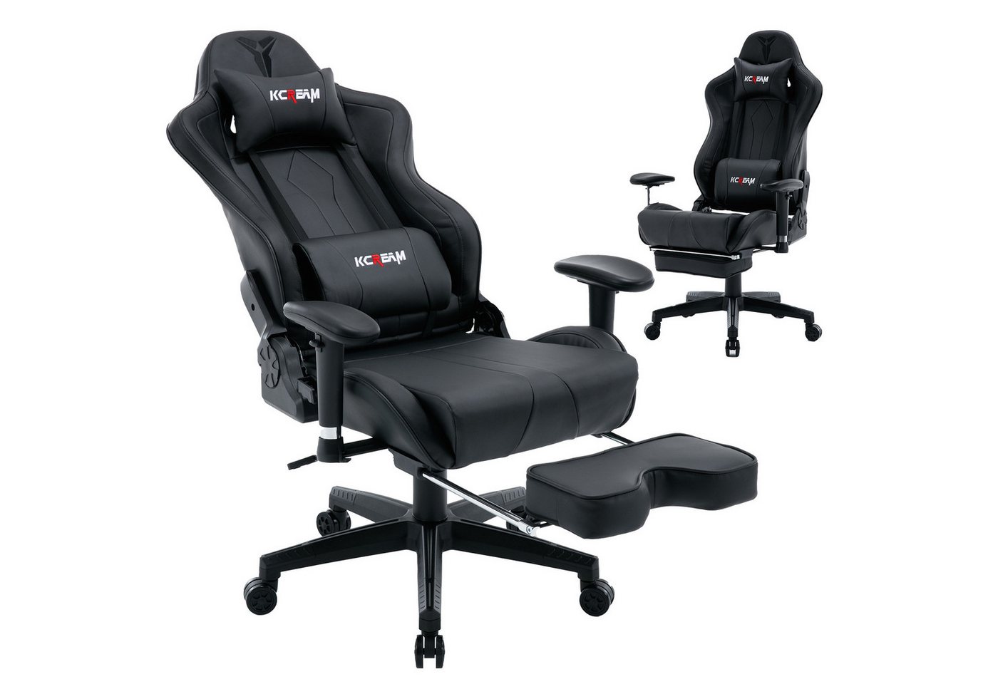 AISALL Bürostuhl Ergonomischer Computerstuhl, 90-155° Verstellbare Rückenlehne (1 St), Schreibtischstuhl mit Fußstütze, 360°-Drehfunktion von AISALL