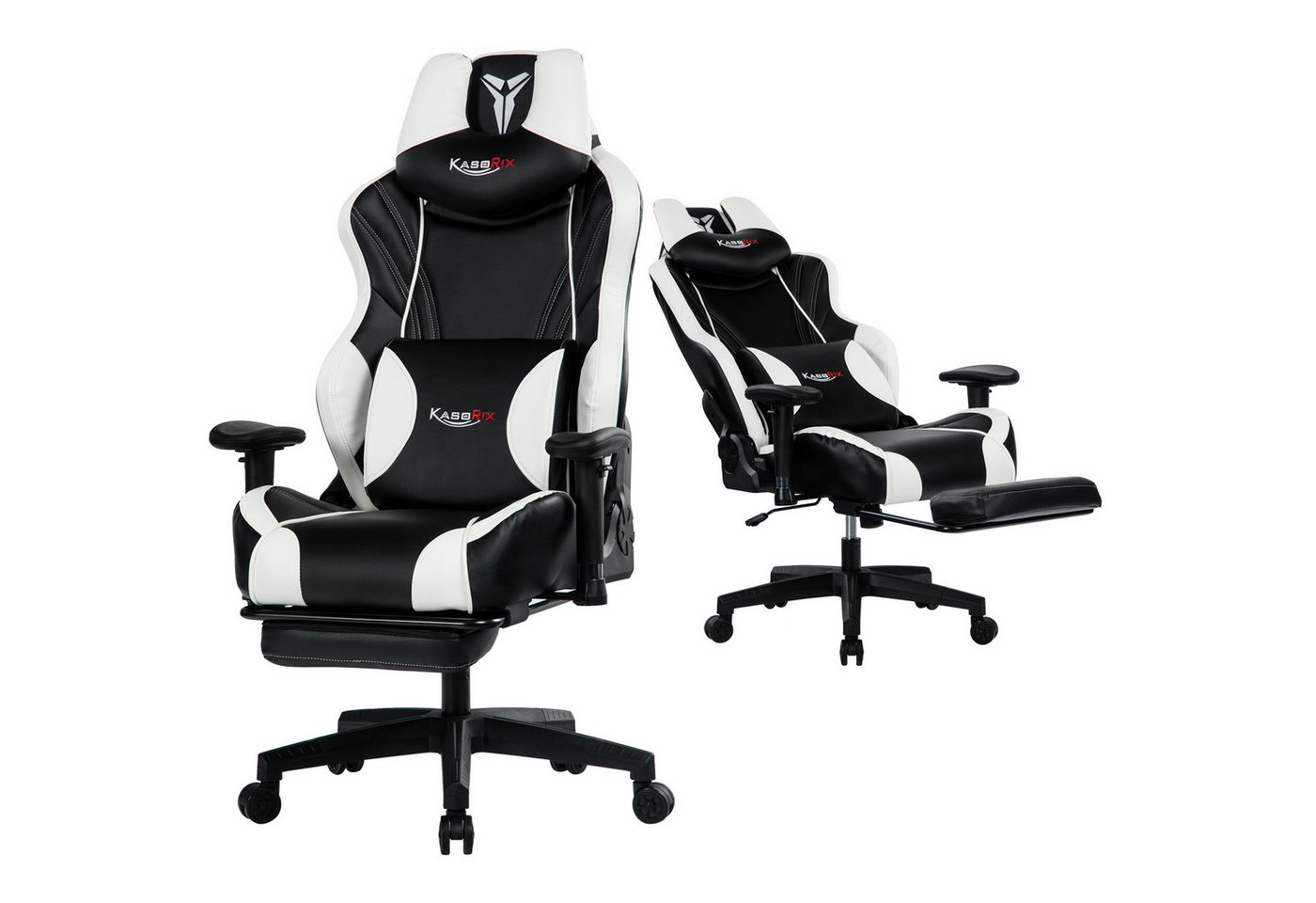 AISALL Bürostuhl Ergonomischer Computerstuhl, 90-160° Verstellbare Rückenlehne (1 St), Schreibtischstuhl mit Fußstütze, 360°-Drehfunktion von AISALL