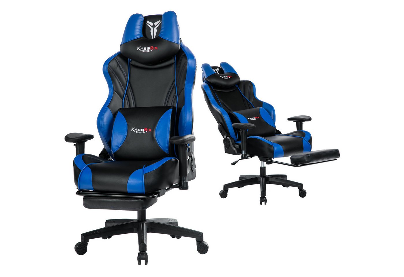 AISALL Bürostuhl Ergonomischer Computerstuhl, 90-160° Verstellbare Rückenlehne (1 St), Schreibtischstuhl mit Fußstütze, 360°-Drehfunktion von AISALL