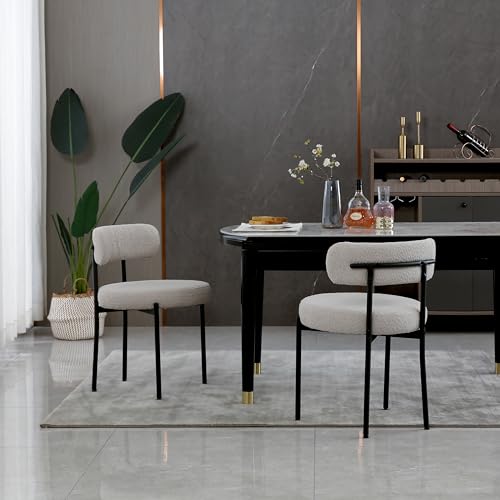 AISALL Esszimmerstühle 2er Set mit Rückenlehnen,Küchenstühle Gestell aus Schwarze Metall, Polsterstuhl Modern Retro Design Stühle, Stühle für Küche, Esszimmer, Hellgrau AISALL Esszimmerstühle 2er Set mit Rückenlehnen,Küchenstühle Gestell aus Schwarze Metall, Polsterstuhl Modern Retro Design Stühle, Stühle für Küche, Esszimmer, Hellgrau von AISALL