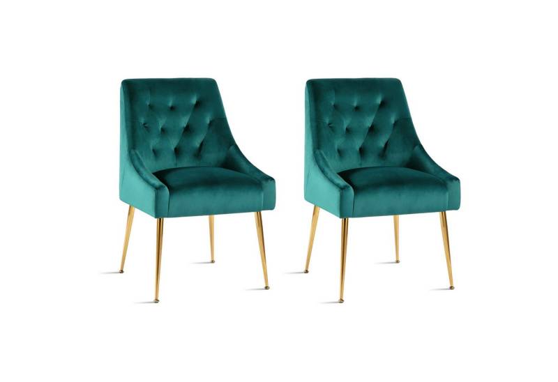 AISALL Esszimmerstuhl Luxuriöser Samt-Wohnzimmstuhl, Küchenstuhl, Polsterstuhl (1 St), mit ergonomischer Rückenlehne und Metallbeinen von AISALL