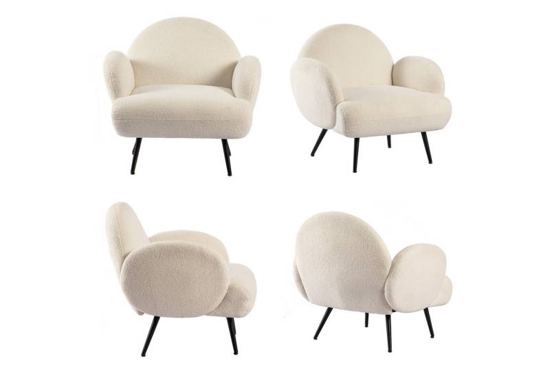 AISALL Sessel Loungesessel mit Metallbeinen, Einzelnes Lounge Sofa (1-St), Wohnzimmer- & Schlafzimmersessel, Teddystoff von AISALL