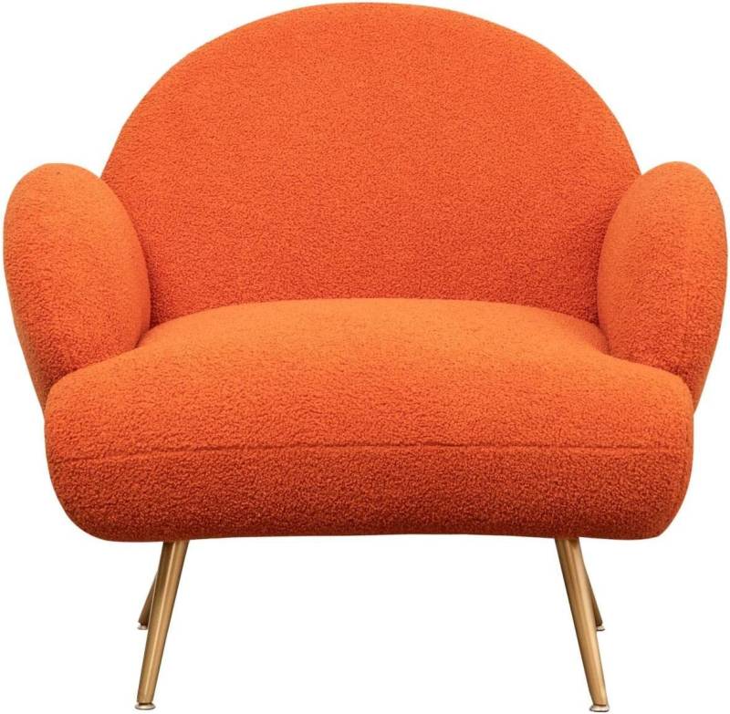 AISALL Sessel Loungesessel mit Metallbeinen, Einzelnes Lounge Sofa (1-St), Wohnzimmer- & Schlafzimmersessel, Teddystoff von AISALL