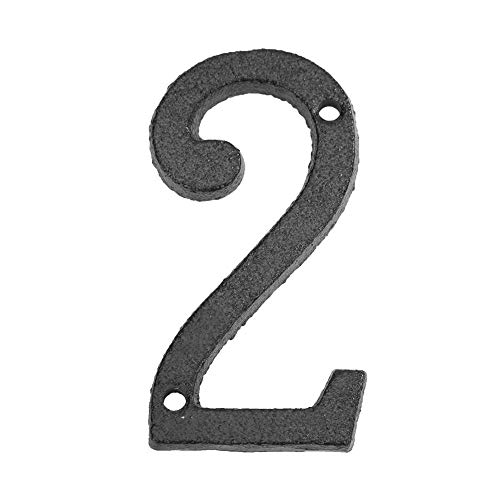 AISEN 0-9 digitale Hausnummer aus Metall, Hausnummer Retro, Schmiedeeisen, Hausnummer, Hausnummer, Hausnummer, Hausnummer, Türschild, Außenwand, Höhe 8 cm, mit Schrauben (2) von AISEN