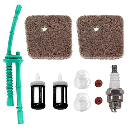 AISEN Luftfilter Kraftstoffschlauch Zündkerze für STIHL FS38 FS45 FS46 FS55 KM55 HL45 FS45L FS 38 45 46 55 Rasenmäher Heckenschere Ersetzt 4140 124 2800 von AISEN