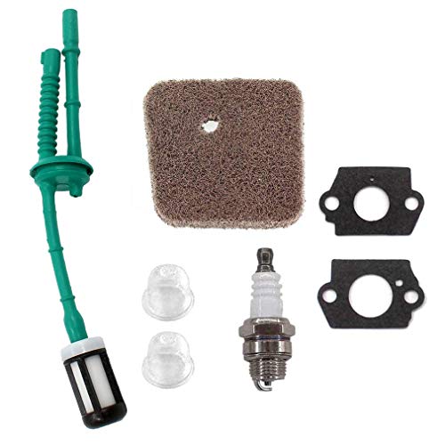 AISEN Luftfilter für Stihl FS38 FS45 FS46 FS55 FS55R FS55RC HS45 HL45 KM55 mit Primer Pumpe + Kraftstofffilter + Benzinschlauch + Zündkerze von AISEN