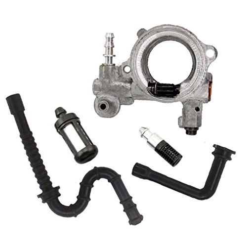 AISEN Ölpumpe passend für Stihl 026 MS260 024 MS240 mit Ölschlauch Ölfilter Benzinschlauch Benzinfilter von AISEN