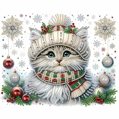 AISEN Teilbohrer DIY 5D Diamond Painting Bilder Tiere Set, Teilweise Diamond Painting Eule Katzen Schmetterling Kit, Diamant Malerei Kinder 30x30cm (E) von AISEN