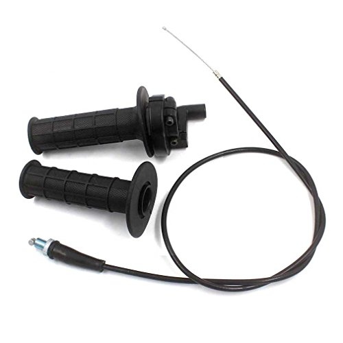 AISEN Universal Dreh Gas Griff Gasgriff Satz Quad ATV Pocket Pit Dirt Bike Drehgriff Gummi Set Cross Enduro für 22mm Lenker von AISEN