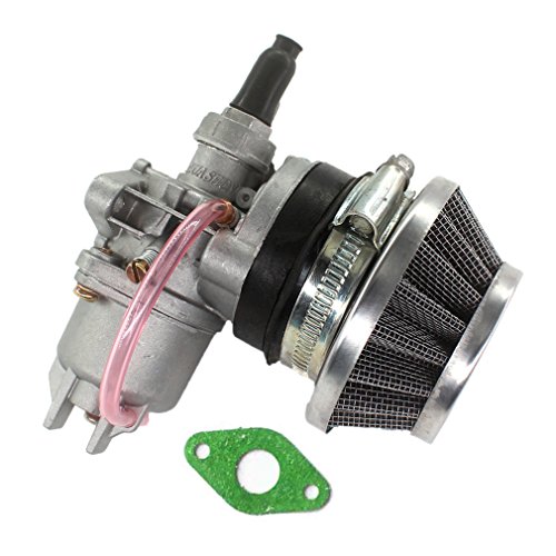 AISEN Vergaser 2-Takt Carb für Mini Quad Pocketbike Mini Cross Dirt Pocket Bike Kinderquad ATV 47cc 49cc mit Luftfilter von AISEN