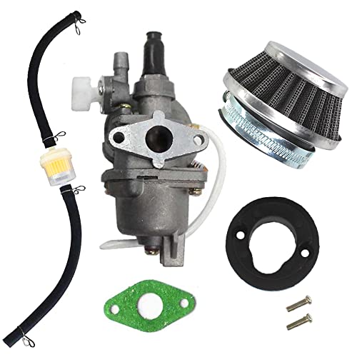 AISEN Vergaser mit Luftfilter Benzin Schlauch Filter für 47cc 49cc Pocketbike Dirtbike Benzinhahn Pocket 2 Takt von AISEN
