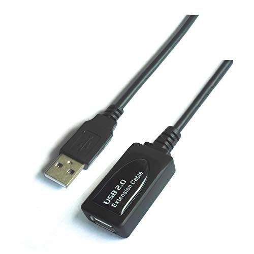 AISENS A101-0019 USB 2.0 Verlängerungskabel mit Verstärker (10 m, fortschrittlicher Chipsatz), Schwarz von AISENS